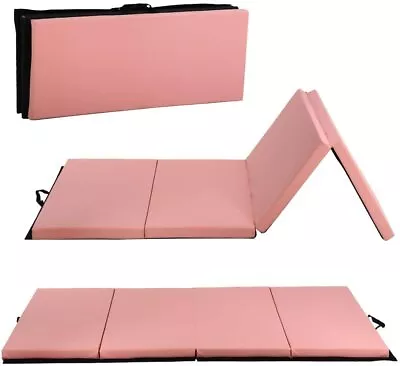 4'x6'x2  Gymnastics Exercise Mat Folding Extra Thick Durable W/Carrying Handles • $82.79