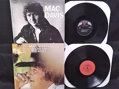 Mac Davis Sings / Stop And Smell The Roses Vinyl LP Records Lot Of 2 1974 1975 • $19