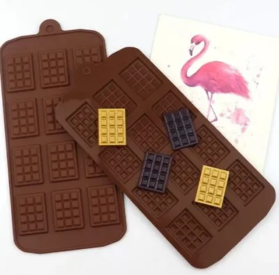 Mini Chocolate Bars Slab Silicone Fondant Mould Cake Decorating Snap Mold Bar 3D • £2.64