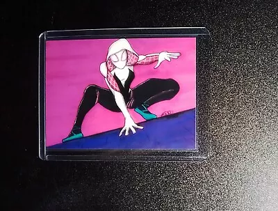 Spider-Man Marvel Sketch Card Print Ghost Spider Gwen Across The Spiderverse!!!! • $2.99