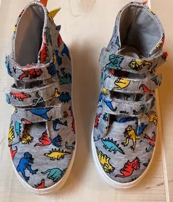 FABKIDS Little Boys  Dinosaur Hook  Loop High Top Shoes Size 10 Kids • $10