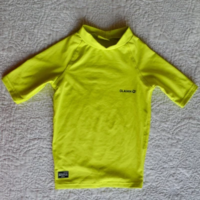 £5.49 • Buy Swimming Unisex UV-protection Top & Bottom - Lime Yellow & Blue - Olaian - Age 2
