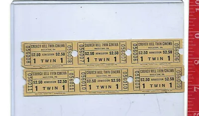 Vintage Lot Church Hill Twin Theatre Tickets $2.50 Admit Hazelton Pennsylvania • $9