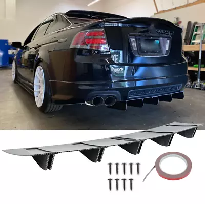 For Acura TL Rear Bumper Diffuser Carbon Fiber Shark 5 Fins Spoiler Splitter Lip • $45.13