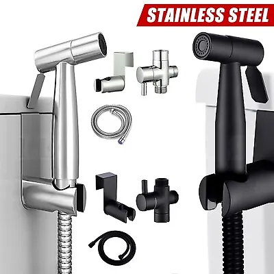 Stainless Steel Handheld Douche Bidet Toilet Spray Shower Shattaf Diverter Kit • $36.99