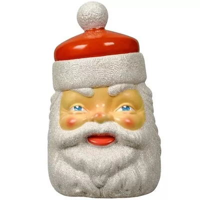 Santa Blow Mold Vintage Cookie Jar Style Head Face Christmas Ornament Rare New!! • $49.99