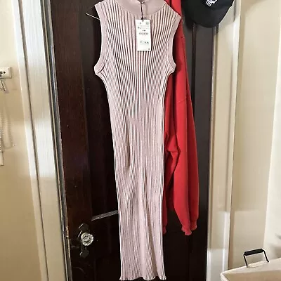 $30 • Buy Zara Tan Sleeveless Sweater Dress Sz M-L