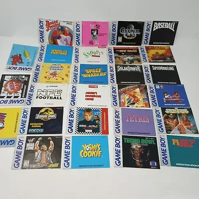 Lot Of 27 Original Nintendo Gameboy Manuals / Guides • $110