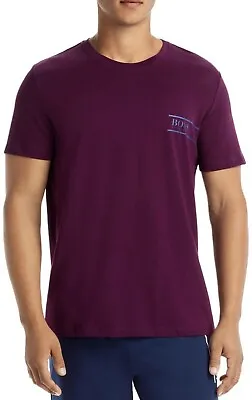 BOSS Hugo Boss L19320 Mens Dark Purple Logo T-Shirt Size L • $30.94