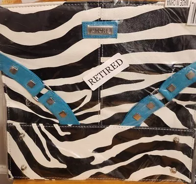 NEW BLUE Zebra Zoe MICHE Shell Fits Classic Base Purse Handbag SHELL ONLY • $16