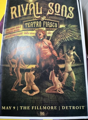 $40 • Buy Rival Sons Concert Poster 2017 Fillmore-Detroit