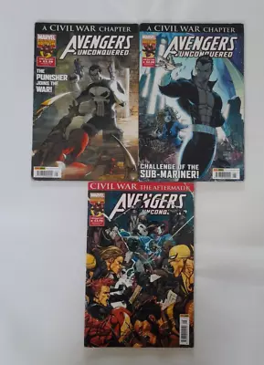 AVENGERS UNCONQURED CIVIL WAR Marvel Comic Bundle X 3 Issues#5 #6 #8 (2009) • £7