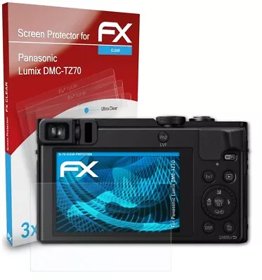 AtFoliX 3x Screen Protector For Panasonic Lumix DMC-TZ70 Clear • £11.29