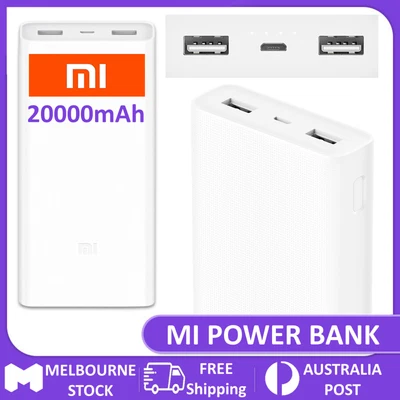 $33.65 • Buy Xiaomi Mi 20000mAh Power Bank QC3.0 Fast Charger 2 USB & Micro Android IPhone AU