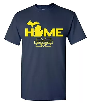 University Of Michigan Wolverines Home T-shirt New Basketball Football • $15.95