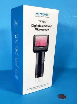 $48.99 • Buy Brand New Apexel Rechargeable Handheld Digital Microscope With 2” LCD Screen