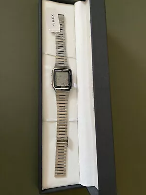 Q Timex Reissue Digital LCA Quartz Watch Stainless Steel • £135