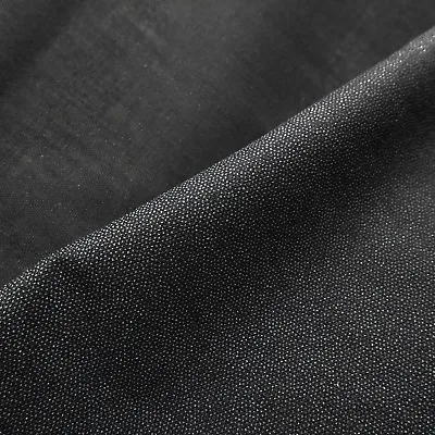 £4.25 • Buy Black Medium Weight Woven Cotton Fusible Iron On Interfacing - Per Metre Or 50cm