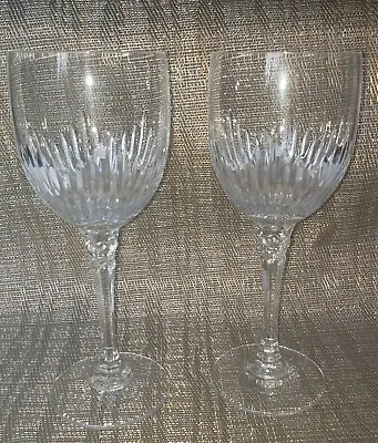 Set Of 2 TOWLE MAJESTY CRYSTAL Large Water Wine Goblets Austria Replacements • $26