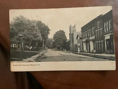 Mercer PA Postcard South Side Diamond  Ca 1910 -20 • $6