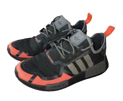 Adidas Shoes NMD_R1 Black Gray Solar Red Black Running Sneakers GV7350 Mens Sz 7 • $35.73