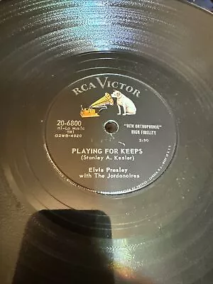 RCA Victor 78 RPM Elvis Presley - Playing For Keeps / Too Much 20-6800 V+ • $21.99