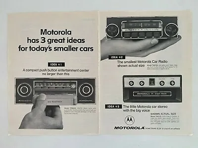 Motorola Smallest Car Stereo & Car Radio Vintage 1974 Print Ad • $5.90