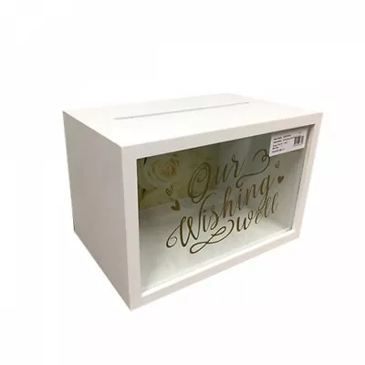 Decorative Wooden OUR WISHING WELL Wedding Engagement Card Box • $84.95