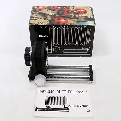 Minolta Auto Bellows I In Original Box Cap And Manual 8319 - Macro Focus - MINT • $24.99