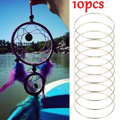 10Pcs 6'' Metal Dream Catcher Dreamcatcher Rings Hoops Macrame Craft Strong • £6.69