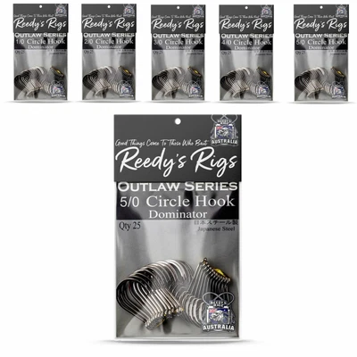 $22 • Buy Circle Hooks 1/0 2/0 3/0 4/0 5/0 Japanese Steel Chemically Sharpened Pack Of 25 