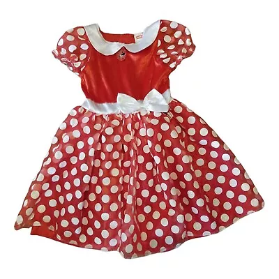 Disney Minnie Mouse Halloween Costume Girls Medium (8-10) Red White Pretend Play • $10.14