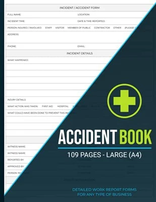 £7.90 • Buy Accident Book Record A Detailed Report For Each Incident - Suitable For All B...