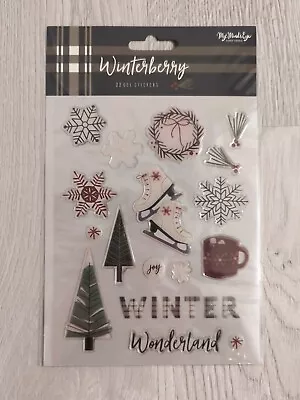 My Minds Eye Winterberry Collection Christmas Puffy Stickers Scrapbook 22 Gel  • $3.99