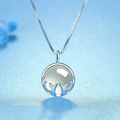 925 Silver Filled Moonstone Necklace Pendant Women Elegant Wedding Jewelry • $2.21