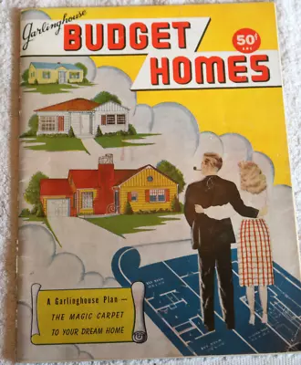 Rare Garlinghouse Budget Homes Booklet Midcentury Modern Pics & Floor Plans • $36.55