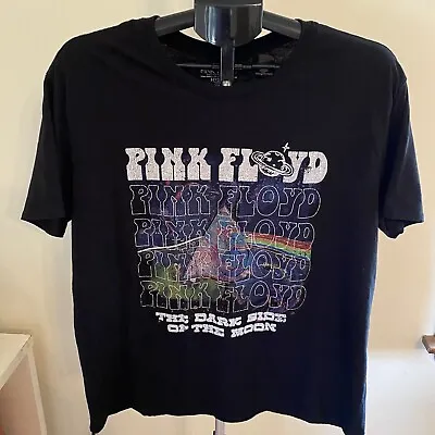 Pink Floyd Dark Side Of The Moon Ladies T Shirt Size Large 12-14 Double Sided • $12