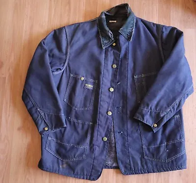 Vtg Oshkosh Chore Barn Jacket Coat Union USA Sanforized 48 Lined Distress • $80