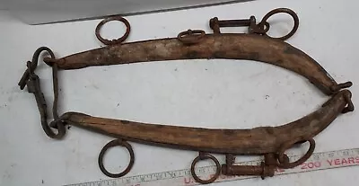 Pair - Antique Horse Collar HAMES Mule Yoke Wood And Metal 20” Length - 0411245 • $20.04