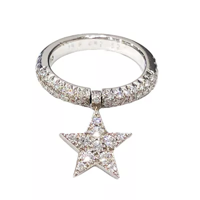 Auth Chanel Comet Swing Diamond Ring 750wg #52 750 White Gold W2.9mm Wt6.6g F/s • £4110.67