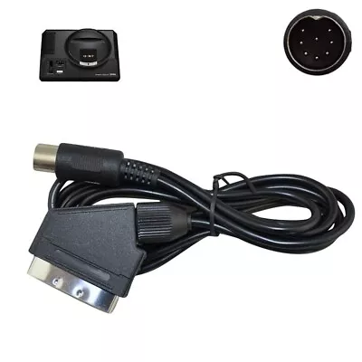 SEGA MEGA DRIVE 1 Av Audio Video Cable Lead RGB Scart Console Pal TV Cord • £12.19