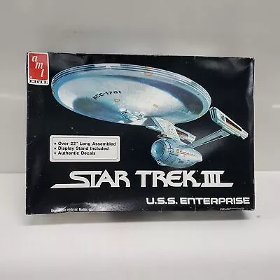 AMT STAR TREK Lll USS Enterprise Model Kit-Opened Box/Vintage 1984 • $15