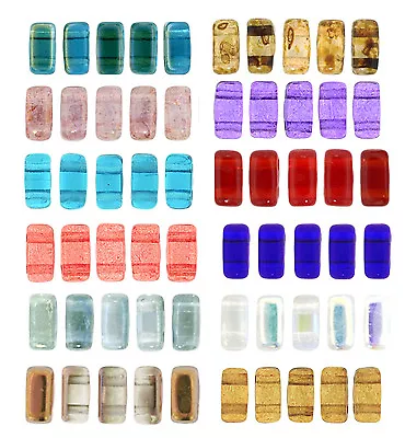 16 CzechMates Brick Glass Beads 2 Hole Two Hole Beads 3x6mm Transparent Colors  • $1