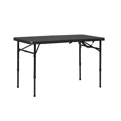 Mainstays 40 L X 20 W Plastic Adjustable Height Fold-in-Half Folding Table • $37.98