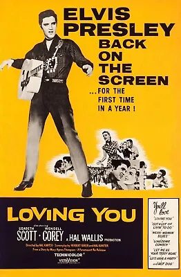 1957 Loving You Movie Poster 11X17 Elvis Presley Lizabeth Scott Deke Rivers 🍿 • $12.93