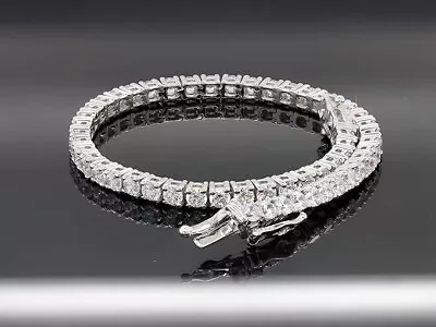 3.0Ct Natural 2MM Diamond Tennis Bracelet In Solid 10K White Gold Size 7.5  • $1540.57