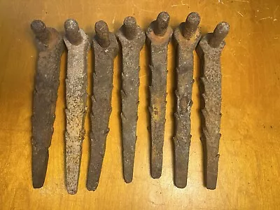 7 Vintage Antique Hand-Forged Barn Door Fence Post Gate Hinge Spike LOT • $80