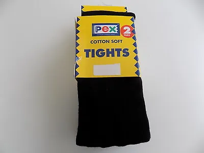 £12.99 • Buy Pex Cotton Soft Sunset 2 Pair's Girl's Tights Colour Black 