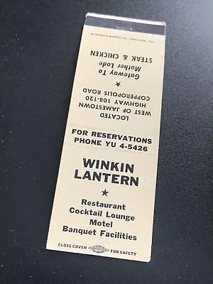 Vintage Virginia Matchbook: “Winkin Lantern” Jamestown • $7.96