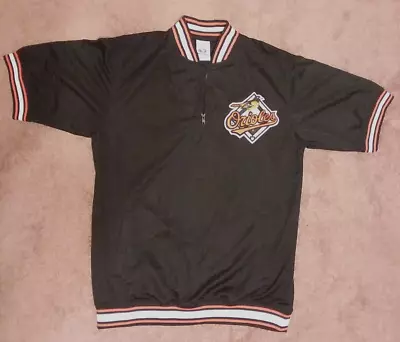 Vintage Baltimore Orioles Baseball Quarter Zip Large True Fan Shirt Great Cond. • $14.99